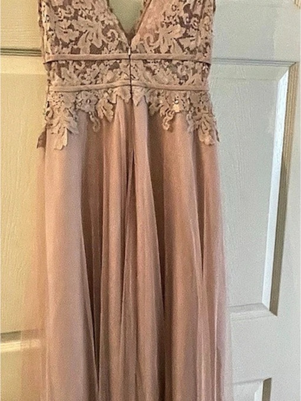 Lace Bodice Maxi Dress in Pink Like New